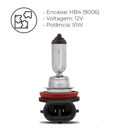 Imagem de Lâmpada Pack com 10 Lâmpadas Automotivas Halogena HB4 (9006) 12V 55W Teh One Code