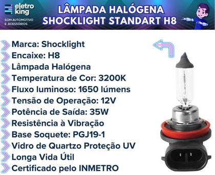 Imagem de Lampada Para Farol Automotivo Universal H8 35w 12v Standart