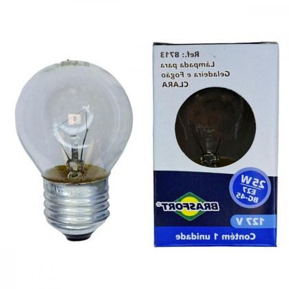 Imagem de Lampada Para Geladeira/Fogao/Lustre Brasfort 25Wx127V. Clara ./ Kit Com 10 Peças