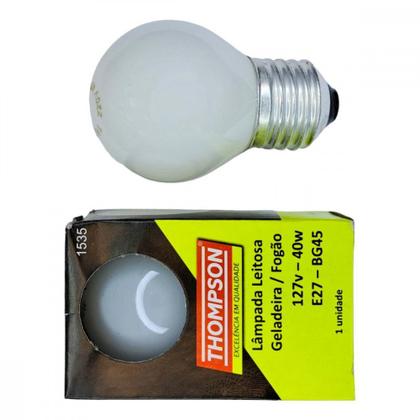 Imagem de Lampada Para Geladeira/Fogao/Lustre Thompson 40Wx127V. Leitosa ./ Kit Com 10 Peças