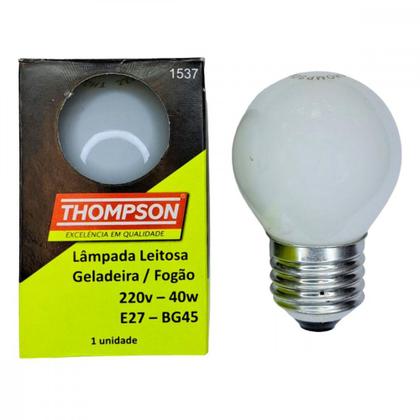 Imagem de Lampada Para Geladeira/Fogao/Lustre Thompson 40Wx220V. Leitosa ./ Kit Com 10 Peças