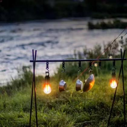 Imagem de Lâmpada Pendente Camping Iluminação Led 3W 3000K Branco Quente IP65 5V Bateria 5 horas Recarregável Acampamento Barraca Trilha Versátil