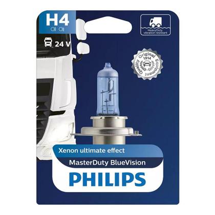 Imagem de Lâmpada Philips Farol H4 Master Duty BlueVision 24v Halógena