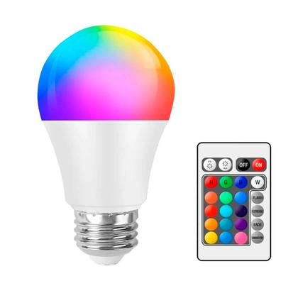 Imagem de Lâmpada RGB Com Controle Remoto Luz Colorida Iluminação