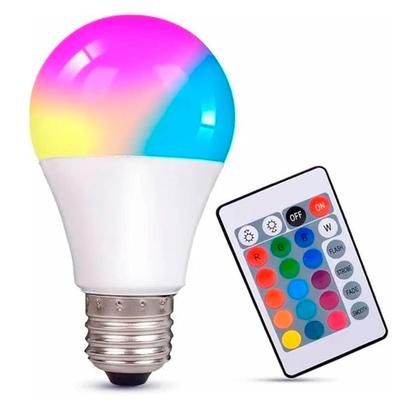 Imagem de Lâmpada RGB Com Controle Remoto Luz Colorida Iluminação