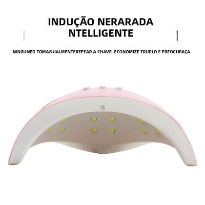 Imagem de Lâmpada Secadora De Gel Para Unhas Rápida Com 18 LEDs, Sensor Automático, 3 Temporizadores, Visor