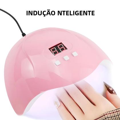 Imagem de Lâmpada Secadora De Gel Para Unhas Rápida Com 18 LEDs, Sensor Automático, 3 Temporizadores, Visor