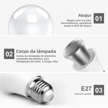 Imagem de Lâmpada Sensor de Presença Noturna LED 12W E27 - Para Quarto, Escadas e Corredor (110V/220V)