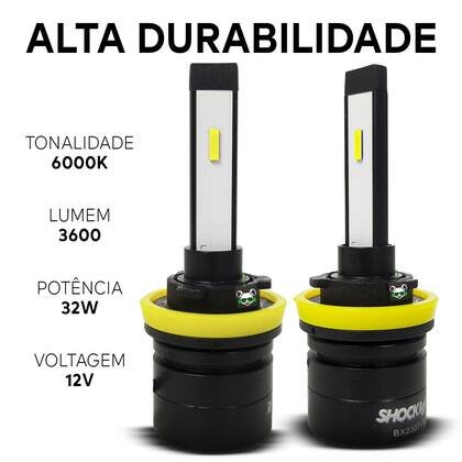 Imagem de Lâmpada Shocklight Led Automotivo S14 Nano Headlight 3600 Lumens 6000k 32W Encaixe Modelo H8/H9/H11/H16-2