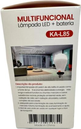 Imagem de Lâmpada Smart Bulbo Led Recarregável ka-L85