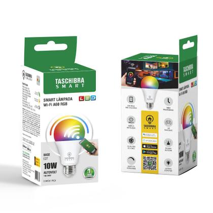 Imagem de Lâmpada Smart Inteligente Alexa Google Wi-Fi LED 10W RGB -Taschibra