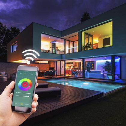 Imagem de Lâmpada Smart Inteligente Alexa Google Wi-Fi LED 10W RGB -Taschibra