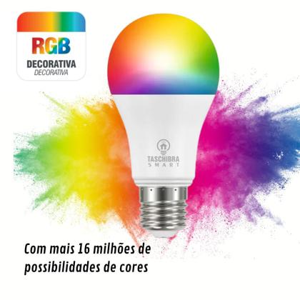 Imagem de Lâmpada Smart Inteligente Alexa Google Wi-Fi LED 10W RGB -Taschibra