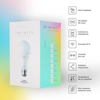 Imagem de Lampada smart led rgb colorida wifi infinity e27 bivolt