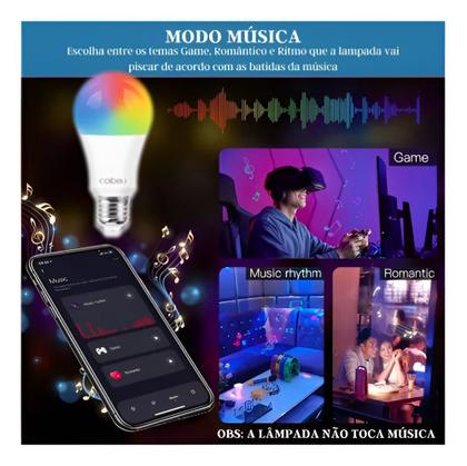 Imagem de Lâmpada Smart LED Wi-Fi RGB 15W E27 Automação por Voz