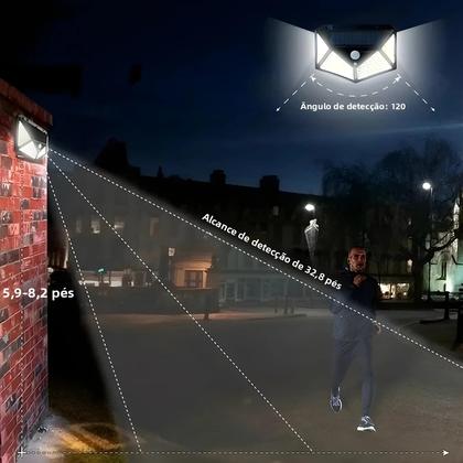 Imagem de Lâmpada Solar De Parede Externa À Prova d'Água Com Sensor De Movimento 100 LED Para Jardim, Pátio E