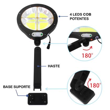 Imagem de Lâmpada Solar Inteligente 200W com Sensor de Movimento e Controle Remoto LKY0044