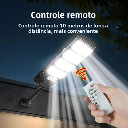 Imagem de Lâmpada Solar LED de Alta Potência (680000LM) com Sensor de Movimento - Ideal para Parede e Rua