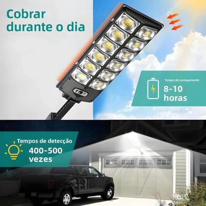 Imagem de Lâmpada Solar Super Brilhante 6500K À Prova d'Água Com Sensor De Movimento E Controle Remoto Para
