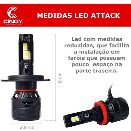 Imagem de Lâmpada Super Led Cinoy Attack 6000k HB3 HB4 60W 8000Lm