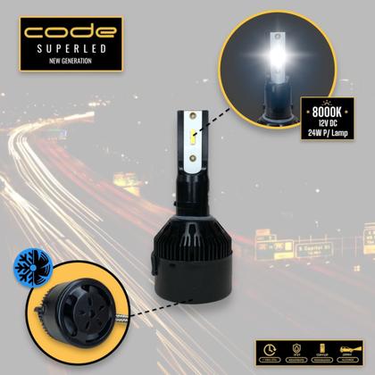 Lâmpada Super Led Farol De Milha H16 8000k Citroen Basalt - Tech