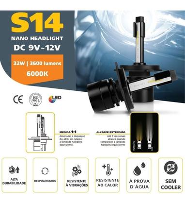 Imagem de Lâmpada Super Led Nano Shocklight S14 H1 H3 Hb3 H7 H11 H15