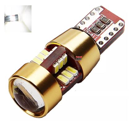 Imagem de Lampada t10 cambus cree 27 led canceller w5w dourada branco 12v