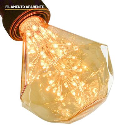 Imagem de Lâmpada Taschibra LED D95 Fireworks Vintage 2W Diamante