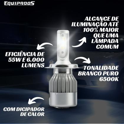 Imagem de Lampada Ultra LEDs JR8 Headlight 6000 Lumens 6500k
