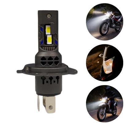 Imagem de Lâmpada UltraLed PK20 Nano Headlight Farol Alto e Baixo Moto Yamaha H4 Potente Luz Branco Frio 6000L Alta Luminosidade 6500LM Efeito Xenon