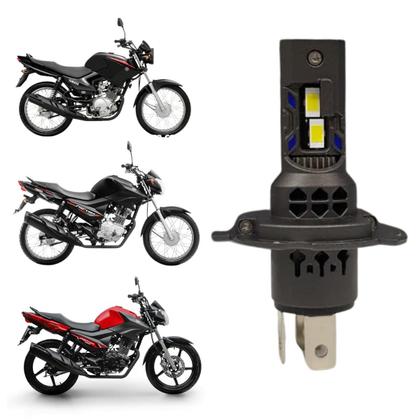 Imagem de Lâmpada UltraLed PK20 Nano Headlight Farol Alto e Baixo Moto Yamaha H4 Potente Luz Branco Frio 6000L Alta Luminosidade 6500LM Efeito Xenon