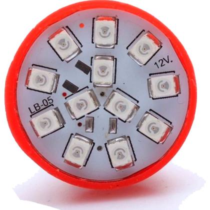 Imagem de Lâmpada Universal com 12 Leds 12v Ba15s Vermelho