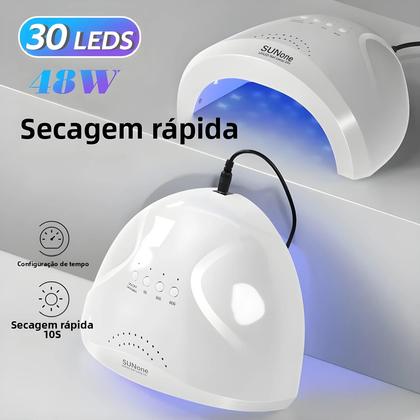 Imagem de Lâmpada UV LED Para Unhas 48W 30 LEDs 3 Configurações De Temporizador Secador De Unhas Profissional
