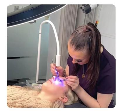 Imagem de Lâmpada UV Para Extensões De Cílios, Luminária De Chão Com Controle Por Pedal Para Extensões De