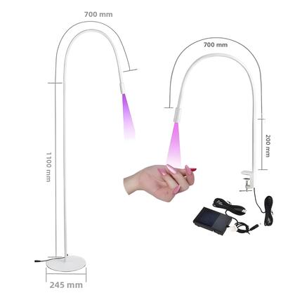 Imagem de Lâmpada UV Para Extensões De Cílios, Luminária De Chão Com Controle Por Pedal Para Extensões De
