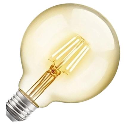 Imagem de Lâmpada Vintage Filamente Led Decorativa Retrô Vintage Âmbar Globo G125 4W 320LM