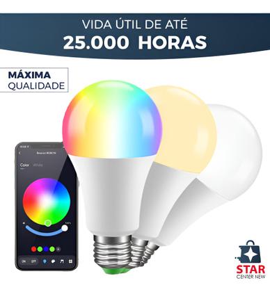 Imagem de Lâmpada Wi-Fi Smart LED RGB 15W E27 Iluminação Inteligente