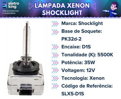 Imagem de Lâmpada Xenon D1S 5500k 35w 12v Reposição Original Branca