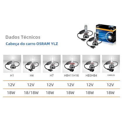 Imagem de Lâmpadas de Farol de Carro LED Super Brilhantes 6000K - H7, H4, H1, H8, H11, H16, HB3, HB4, HIR2, 9012