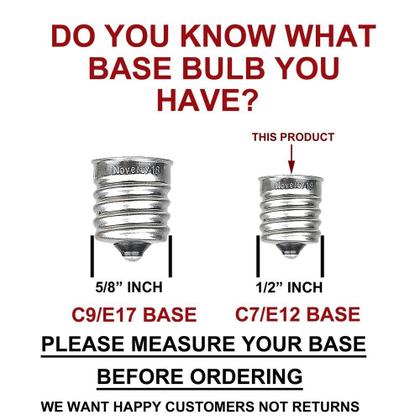 Imagem de Lâmpadas de reposição Novelty Lights Christmas C7/E12 5W, pacote com 25