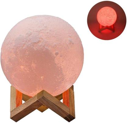 Imagem de Lâmpadas Deewin Moon Light com suporte de impressão 3D Lua, 16 cores LED - LUA -com controle de toque/controle remoto