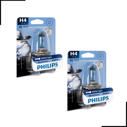 Imagem de Lâmpadas Farol Ford Pampa Philips H4 BlueVision