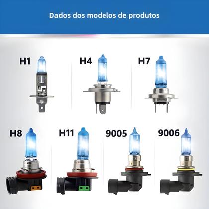 Imagem de Lâmpadas Halógenas Philips Super Brancas 5000k - H1, H4, H7, H8, H11, HB2, HB3, HB4, 9003 (12V)