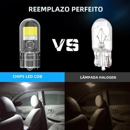 Imagem de Lâmpadas LED Canbus 6000K 5W5 - T10, W5W, 168, 194 - COB Sapphire para Interior de Carro