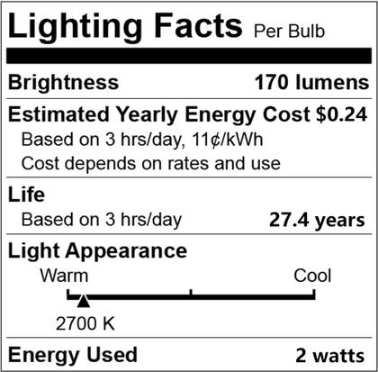 Imagem de Lâmpadas LED de substituição Rolay S14 Clear String Light 2W