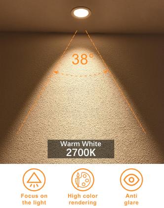 Imagem de Lâmpadas LED GOHDLAMP MR16 5W (50W de halogênio) 2700K, branco quente, pacote com 6