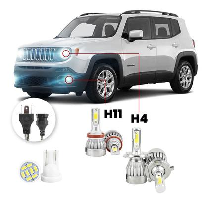 Imagem de Lampadas Led Jeep Renegade 2016 A 2021 H11 H4 20000lm