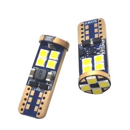 Imagem de Lâmpadas LED T10 Canbus 12SMD 3030 para Carro - 100 Peças - 12V-24V