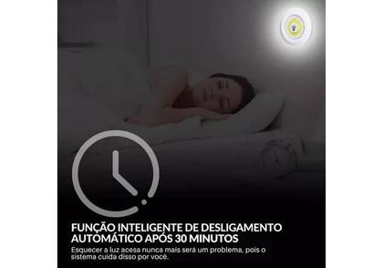 Imagem de Lampadas Luminária Led Controle Sem Fio Spot Remoto Sensor Kit 3 Peças