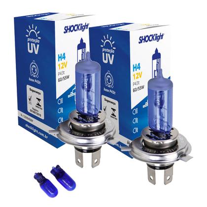 Imagem de Lâmpadas Super Brancas Farol Toyota Etios H4 8500k + W5W